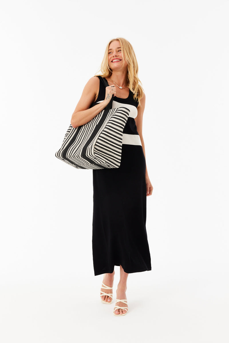 Resale The Vacation Tote in Black Stripe