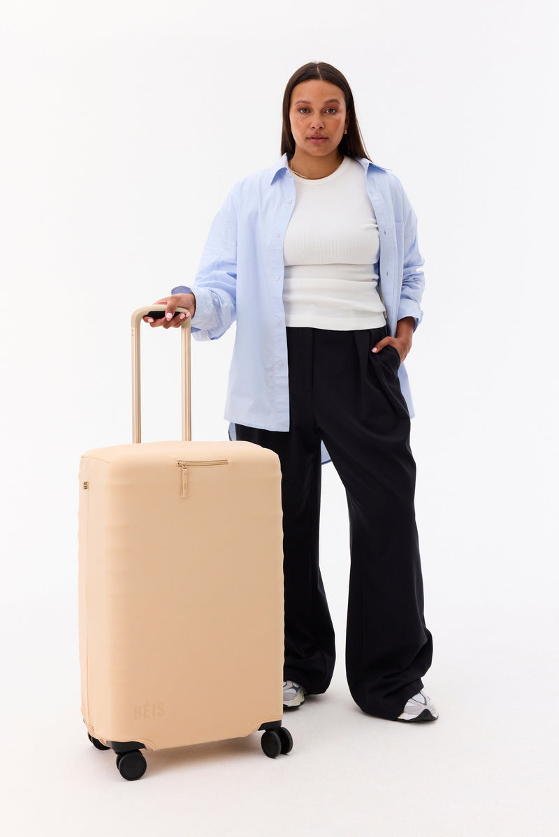 The Medium Check-In Luggage Cover in Beige