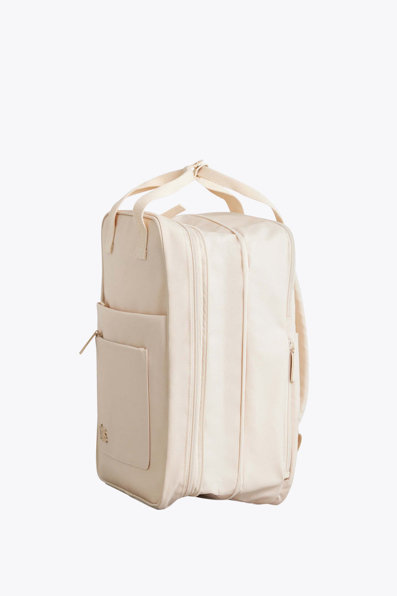 The Expandable Backpack in Beige