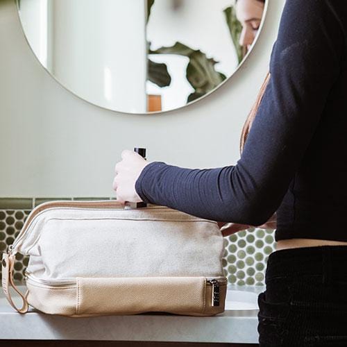 The Dopp Kit in Beige